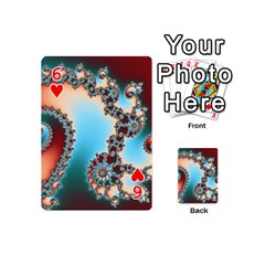 Fractal Spiral Art Math Abstract Playing Cards 54 Designs (Mini) from ArtsNow.com Front - Heart6