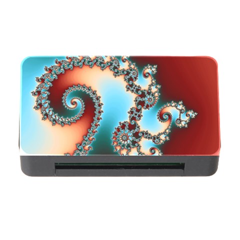 Fractal Spiral Art Math Abstract Memory Card Reader with CF from ArtsNow.com Front