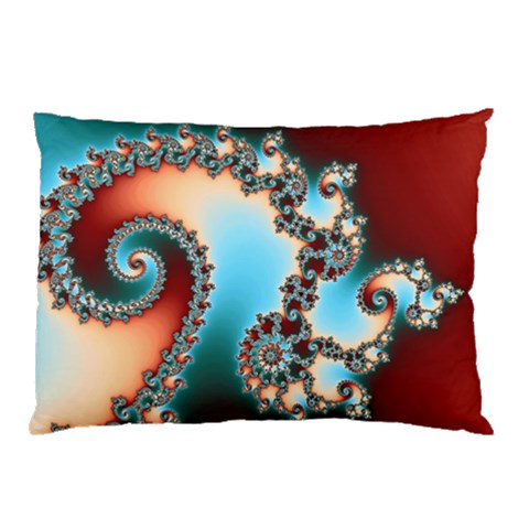 Fractal Spiral Art Math Abstract Pillow Case (Two Sides) from ArtsNow.com Front