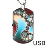 Fractal Spiral Art Math Abstract Dog Tag USB Flash (One Side)