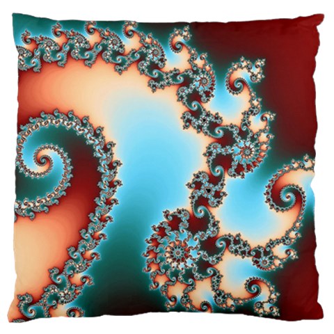 Fractal Spiral Art Math Abstract Large Cushion Case (One Side) from ArtsNow.com Front