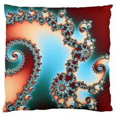 Fractal Spiral Art Math Abstract Large Cushion Case (Two Sides) from ArtsNow.com Back