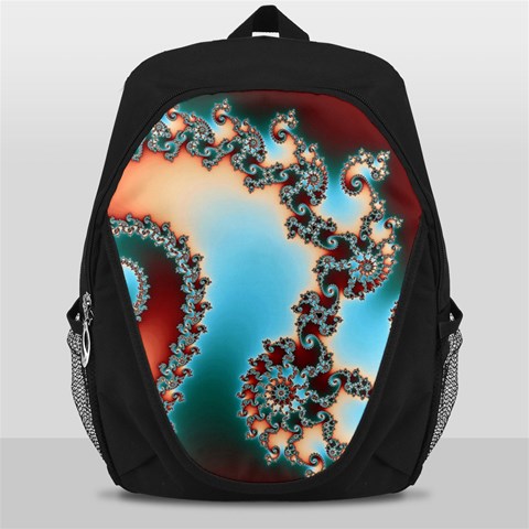 Fractal Spiral Art Math Abstract Backpack Bag from ArtsNow.com Front