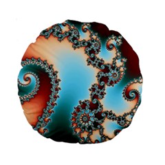 Fractal Spiral Art Math Abstract Standard 15  Premium Round Cushions from ArtsNow.com Back