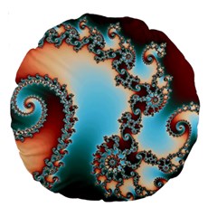 Fractal Spiral Art Math Abstract Large 18  Premium Round Cushions from ArtsNow.com Front