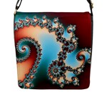 Fractal Spiral Art Math Abstract Flap Closure Messenger Bag (L)