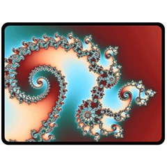 Fractal Spiral Art Math Abstract Fleece Blanket (Large) from ArtsNow.com 80 x60  Blanket Front