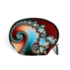 Fractal Spiral Art Math Abstract Accessory Pouch (Small) from ArtsNow.com Front