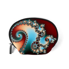 Fractal Spiral Art Math Abstract Accessory Pouch (Small) from ArtsNow.com Back