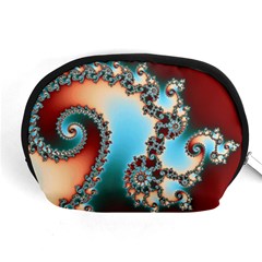 Fractal Spiral Art Math Abstract Accessory Pouch (Medium) from ArtsNow.com Front