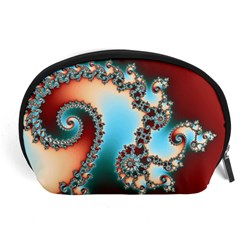 Fractal Spiral Art Math Abstract Accessory Pouch (Large) from ArtsNow.com Front