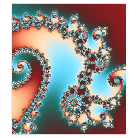Fractal Spiral Art Math Abstract Drawstring Pouch (Small) from ArtsNow.com Front