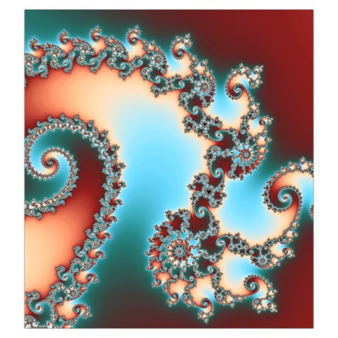 Fractal Spiral Art Math Abstract Drawstring Pouch (Large) from ArtsNow.com Front