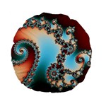 Fractal Spiral Art Math Abstract Standard 15  Premium Flano Round Cushions