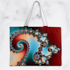 Fractal Spiral Art Math Abstract Zipper Mini Tote Bag from ArtsNow.com Front