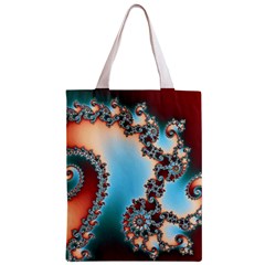 Fractal Spiral Art Math Abstract Zipper Classic Tote Bag from ArtsNow.com Back
