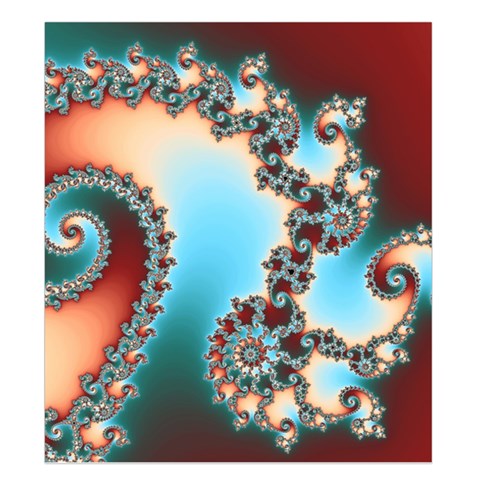 Fractal Spiral Art Math Abstract Duvet Cover Double Side (King Size) from ArtsNow.com Back