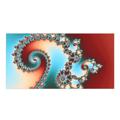 Fractal Spiral Art Math Abstract Satin Shawl 45  x 80  from ArtsNow.com Front