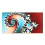 Fractal Spiral Art Math Abstract Satin Shawl 45  x 80 