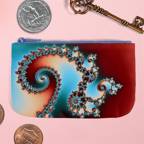 Fractal Spiral Art Math Abstract Large Coin Purse from ArtsNow.com Front