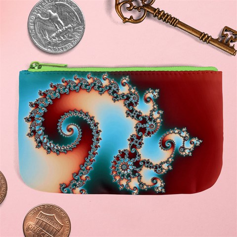 Fractal Spiral Art Math Abstract Large Coin Purse from ArtsNow.com Front