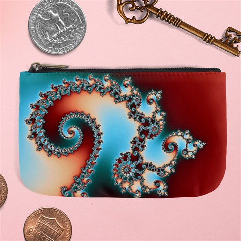 Fractal Spiral Art Math Abstract Large Coin Purse from ArtsNow.com Front