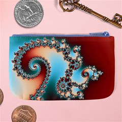 Fractal Spiral Art Math Abstract Large Coin Purse from ArtsNow.com Back