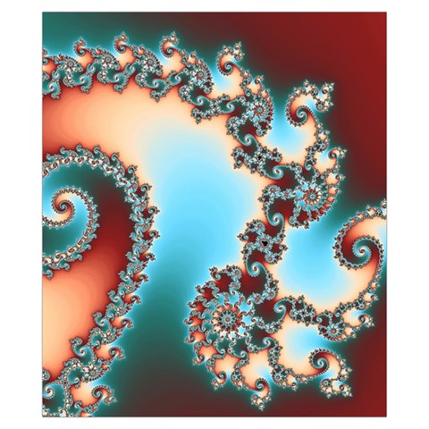 Fractal Spiral Art Math Abstract Drawstring Pouch (XS) from ArtsNow.com Back