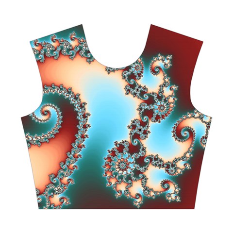 Fractal Spiral Art Math Abstract Cotton Crop Top from ArtsNow.com Front