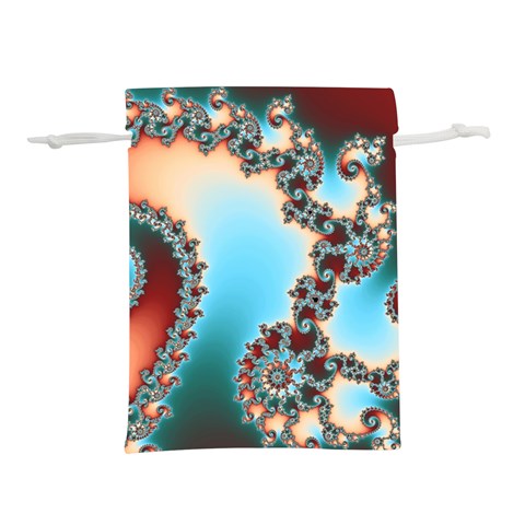 Fractal Spiral Art Math Abstract Lightweight Drawstring Pouch (S) from ArtsNow.com Back