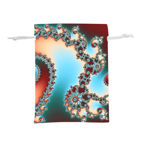 Fractal Spiral Art Math Abstract Lightweight Drawstring Pouch (L) from ArtsNow.com Front