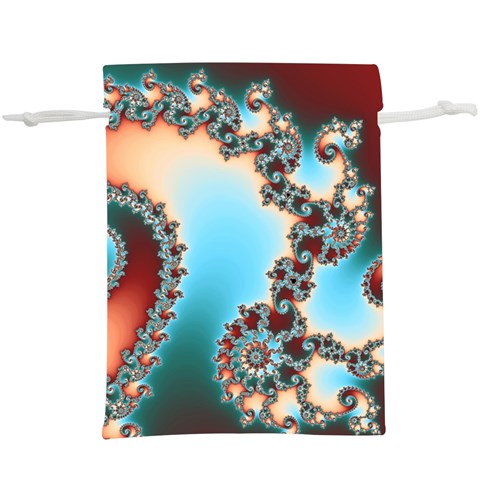 Fractal Spiral Art Math Abstract Lightweight Drawstring Pouch (XL) from ArtsNow.com Front