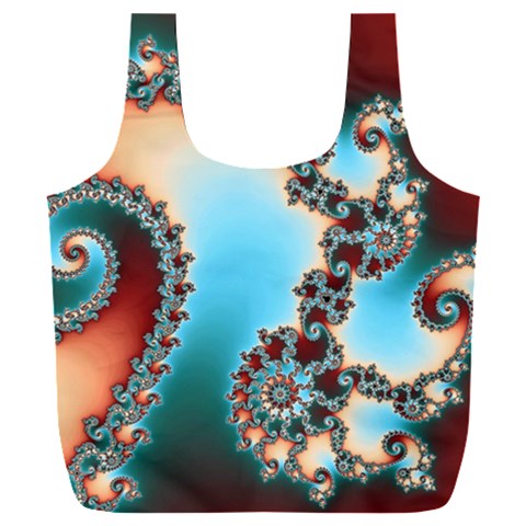 Fractal Spiral Art Math Abstract Full Print Recycle Bag (XXL) from ArtsNow.com Front