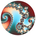 Fractal Spiral Art Math Abstract Round Trivet