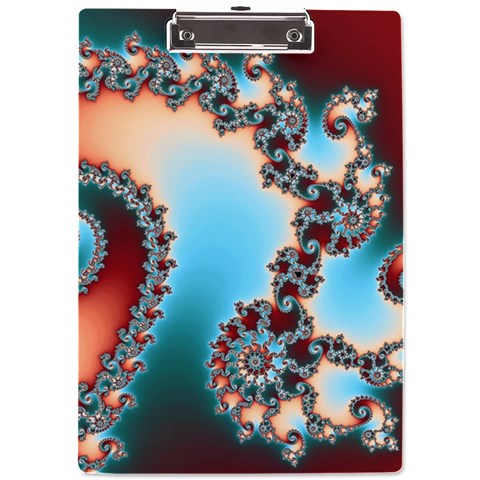 Fractal Spiral Art Math Abstract A4 Acrylic Clipboard from ArtsNow.com Front