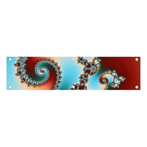 Fractal Spiral Art Math Abstract Banner and Sign 4  x 1  from ArtsNow.com Front
