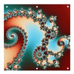 Fractal Spiral Art Math Abstract Banner and Sign 4  x 4 