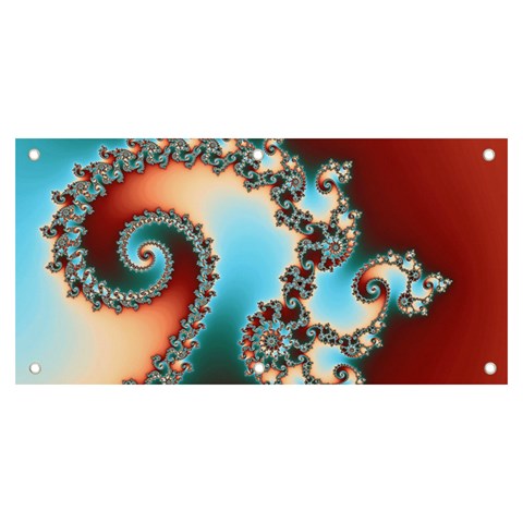 Fractal Spiral Art Math Abstract Banner and Sign 6  x 3  from ArtsNow.com Front