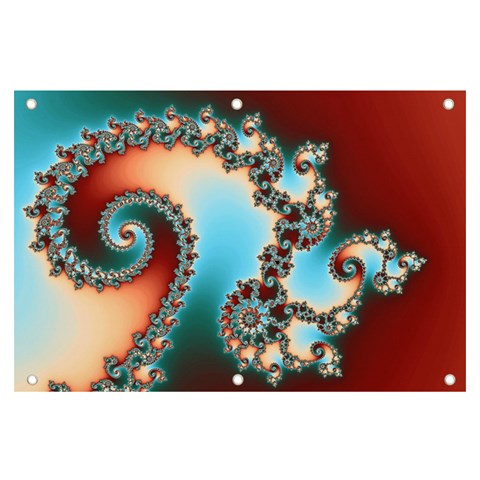 Fractal Spiral Art Math Abstract Banner and Sign 6  x 4  from ArtsNow.com Front