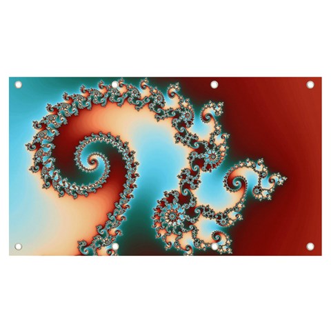 Fractal Spiral Art Math Abstract Banner and Sign 7  x 4  from ArtsNow.com Front