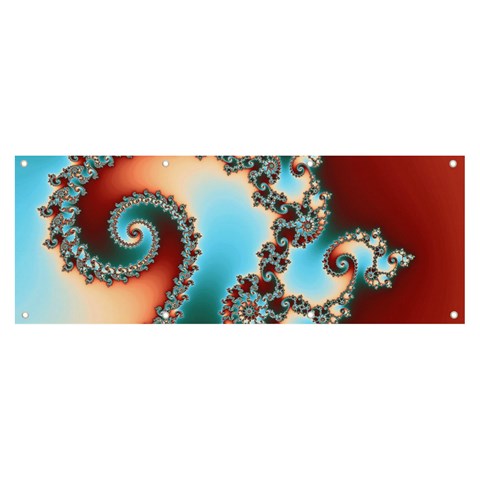 Fractal Spiral Art Math Abstract Banner and Sign 8  x 3  from ArtsNow.com Front