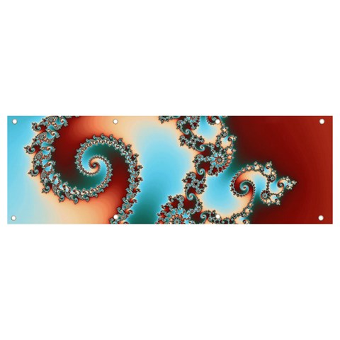 Fractal Spiral Art Math Abstract Banner and Sign 9  x 3  from ArtsNow.com Front