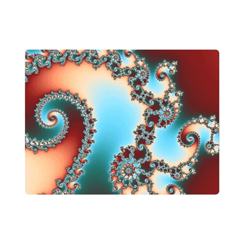 Fractal Spiral Art Math Abstract One Side Premium Plush Fleece Blanket (Mini) from ArtsNow.com 35 x27  Blanket Front