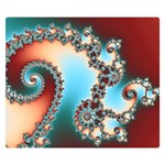 Fractal Spiral Art Math Abstract One Side Premium Plush Fleece Blanket (Small)