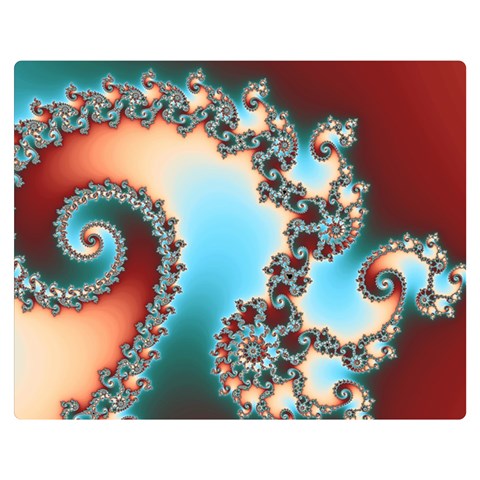 Fractal Spiral Art Math Abstract One Side Premium Plush Fleece Blanket (Medium) from ArtsNow.com 60 x50  Blanket Front