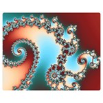 Fractal Spiral Art Math Abstract One Side Premium Plush Fleece Blanket (Medium)