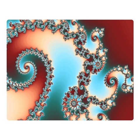 Fractal Spiral Art Math Abstract One Side Premium Plush Fleece Blanket (Large) from ArtsNow.com 80 x60  Blanket Front