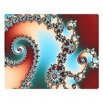 Fractal Spiral Art Math Abstract One Side Premium Plush Fleece Blanket (Large)