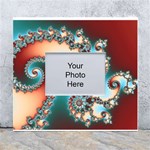 Fractal Spiral Art Math Abstract White Wall Photo Frame 5  x 7 