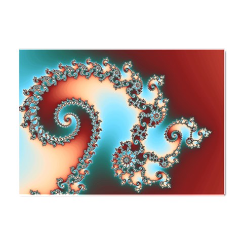 Fractal Spiral Art Math Abstract Crystal Sticker (A4) from ArtsNow.com Front